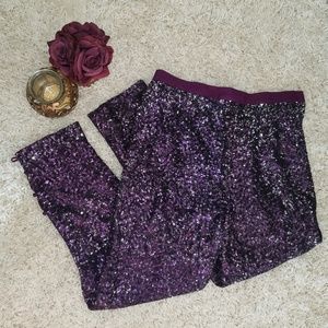 Purple sequins pants